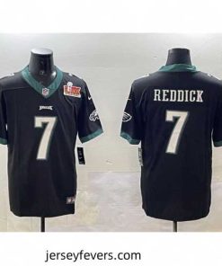 Philadelphia Eagles 7 Haason Reddick Black 2025 Super Bowl LIX Patch Vapor Untouchable Limited Stitched Football Jersey