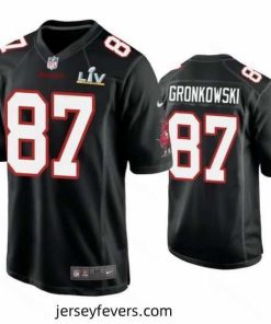 Rob Gronkowski Buccaneers Black Super Bowl Lv Game Fashion Jersey