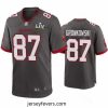 Rob Gronkowski Buccaneers Pewter Super Bowl Lv Game Jersey