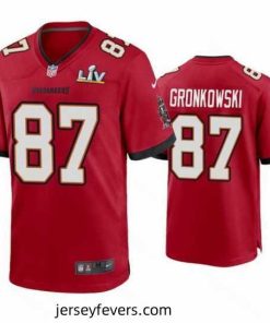 Rob Gronkowski Buccaneers Red Super Bowl Lv Game Jersey
