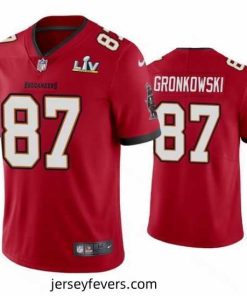 Rob Gronkowski Buccaneers Red Super Bowl Lv Vapor Limited Jersey