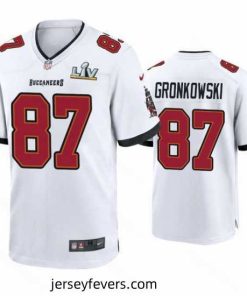 Rob Gronkowski Buccaneers White Super Bowl Lv Game Jersey