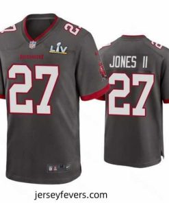Ronald Jones Ii Buccaneers Pewter Super Bowl Lv Game Jersey