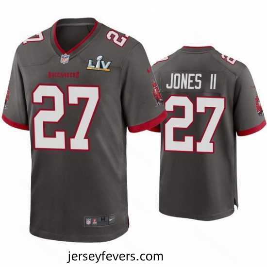 Ronald Jones Ii Buccaneers Pewter Super Bowl Lv Game Jersey
