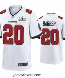 Ronde Barber Buccaneers White Super Bowl Lv Game Jersey