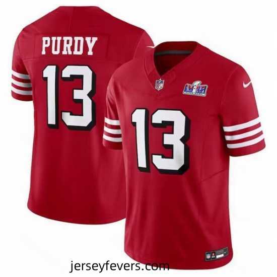 San Francisco 49ers 13 Brock Purdy 2023 F.U.S.E New Red Vapor Untouchable Limited Stitched Football 2024 Super Bowl LVIII Jersey