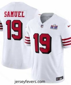 San Francisco 49ers 19 Deebo Samuel New White 2023 F.U.S.E  Vapor Untouchable Limited Stitched Football 2024 Super Bowl LVIII Jersey