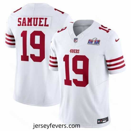 San Francisco 49ers 19 Deebo Samuel White Throwback 2023 F.U.S.E Vapor Untouchable Limited Stitched Football 2024 Super Bowl LVIII Jersey