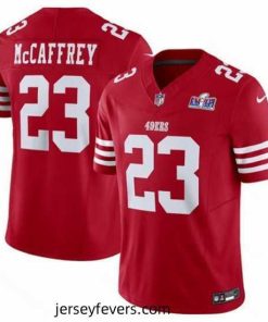 San Francisco 49ers 23 Christian McCaffrey Red 2023 F.U.S.E  Vapor Untouchable Limited Stitched Football 2024 Super Bowl LVIII Jersey