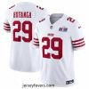San Francisco 49ers 29 Talanoa Hufanga White 2023 F.U.S.E  With John Madden Patch Vapor Limited Stitched Football 2024 Super Bowl LVIII Jersey