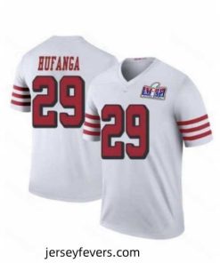 San Francisco 49ers 29 Talanoa Hufanga White Throwback 2023 F.U.S.E  With John Madden Patch Vapor Limited Stitched Football 2024 Super Bowl LVIII Jerse