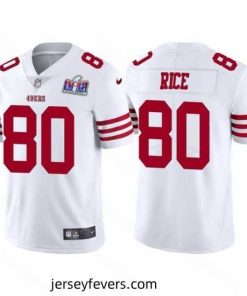 San Francisco 49ers 80 Jerry Rice 2023 New White Vapor Untouchable Stitched Football 2024 Super Bowl LVIII Jersey