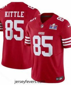 San Francisco 49ers 85 George Kittle Red 2023 F.U.S.E  Vapor Untouchable Limited Stitched Football 2024 Super Bowl LVIII Jersey