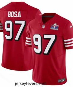 San Francisco 49ers 97 Nick Bosa New Red 2023 F.U.S.E  Vapor Untouchable Limited Stitched Football 2024 Super Bowl LVIII Jersey