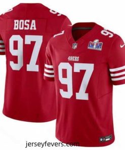 San Francisco 49ers 97 Nick Bosa Red 2023 F.U.S.E  Vapor Untouchable Limited Stitched Football 2024 Super Bowl LVIII Jersey