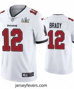 Tom Brady Buccaneers White Super Bowl Lv Vapor Limited Jersey
