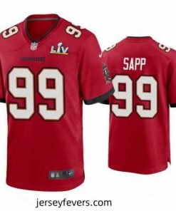 Warren Sapp Buccaneers Red Super Bowl Lv Game Jersey