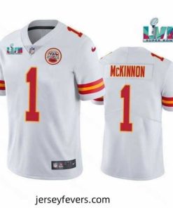 Toddler Kansas City Chiefs 1 Jerick McKinnon White Super Bowl LVII Patch Vapor Untouchable Limited Stitched Jersey