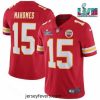 Toddler Kansas City Chiefs 15 Patrick Mahomes Red Super Bowl LVII Patch Vapor Untouchable Limited Stitched Jersey
