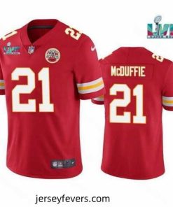 Toddler Kansas City Chiefs 21 Trent McDuffie Red Super Bowl LVII Patch Vapor Untouchable Limited Stitched Jersey