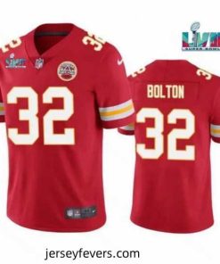 Toddler Kansas City Chiefs 32 Nick Bolton Red Super Bowl LVII Patch Vapor Untouchable Limited Stitched Jersey