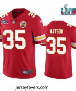 Toddler Kansas City Chiefs 35 Jaylen Watson Red Super Bowl LVII Patch Vapor Untouchable Limited Stitched Jersey