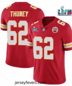 Toddler Kansas City Chiefs 62 Joe Thuney Red Super Bowl LVII Patch Vapor Untouchable Limited Stitched Jersey