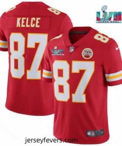 Toddler Kansas City Chiefs 87 Travis Kelce Red Super Bowl LVII Patch Vapor Untouchable Limited Stitched Jersey