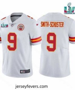 Toddler Kansas City Chiefs 9 JuJu Smith Schuster White Super Bowl LVII Patch Vapor Untouchable Limited Stitched Jersey