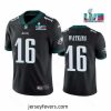 Toddler Philadelphia Eagles 16 Quez Watkins Black Super Bowl LVII Vapor Untouchable Limited Stitched Jersey