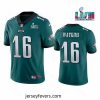 Toddler Philadelphia Eagles 16 Quez Watkins Green Super Bowl LVII Vapor Untouchable Limited Stitched Jersey