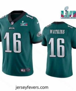 Toddler Philadelphia Eagles 16 Quez Watkins Green Super Bowl LVII Vapor Untouchable Limited Stitched Jersey