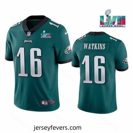Toddler Philadelphia Eagles 16 Quez Watkins Green Super Bowl LVII Vapor Untouchable Limited Stitched Jersey