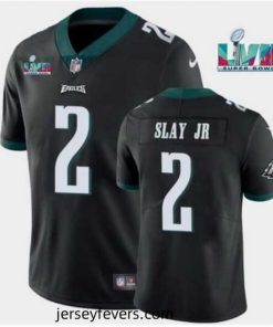 Toddler Philadelphia Eagles 2 Darius Slay JR Black Super Bowl LVII Patch Vapor Untouchable Limited Stitched Jersey