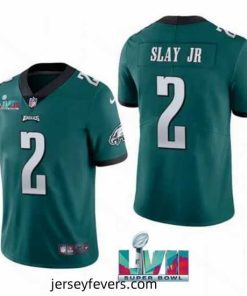 Toddler Philadelphia Eagles 2 Darius Slay JR Green Super Bowl LVII Patch Vapor Untouchable Limited Stitched Jersey