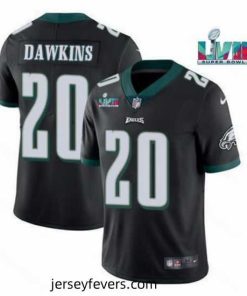 Toddler Philadelphia Eagles 20 Brian Dawkins Black Super Bowl LVII Patch Vapor Untouchable Limited Stitched Jersey