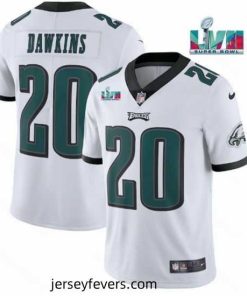 Toddler Philadelphia Eagles 20 Brian Dawkins White Super Bowl LVII Patch Vapor Untouchable Limited Stitched Jersey