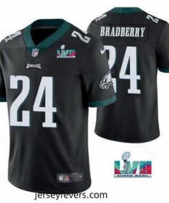Toddler Philadelphia Eagles 24 James Bradberry Black Super Bowl LVII Vapor Untouchable Limited Stitched Jersey