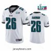Toddler Philadelphia Eagles 26 Miles Sanders White Super Bowl LVII Patch Vapor Untouchable Limited Stitched Jersey