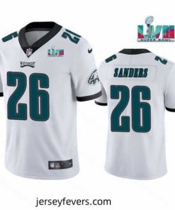 Toddler Philadelphia Eagles 26 Miles Sanders White Super Bowl LVII Patch Vapor Untouchable Limited Stitched Jersey
