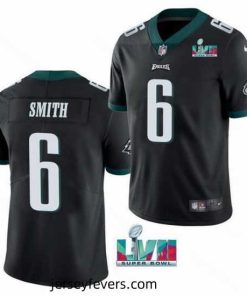 Toddler Philadelphia Eagles 6 DeVonta Smith Black Super Bowl LVII Patch Vapor Untouchable Limited Stitched Jersey