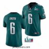 Toddler Philadelphia Eagles 6 DeVonta Smith Green Super Bowl LVII Patch Vapor Untouchable Limited Stitched Jersey