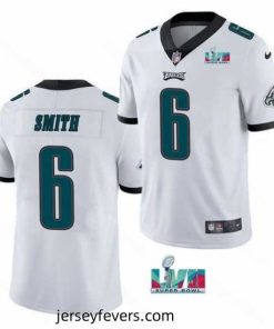 Toddler Philadelphia Eagles 6 DeVonta Smith White Super Bowl LVII Patch Vapor Untouchable Limited Stitched Jersey