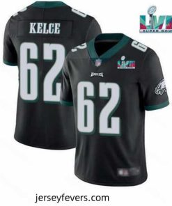 Toddler Philadelphia Eagles 62 Jason Kelce Black Super Bowl LVII Patch Vapor Untouchable Limited Stitched Jersey