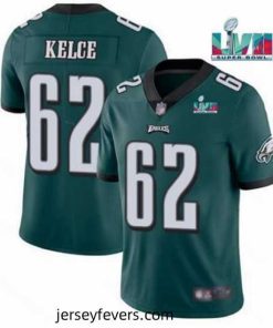 Toddler Philadelphia Eagles 62 Jason Kelce Green Super Bowl LVII Patch Vapor Untouchable Limited Stitched Jersey