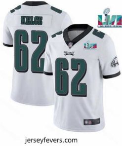 Toddler Philadelphia Eagles 62 Jason Kelce White Super Bowl LVII Patch Vapor Untouchable Limited Stitched Jersey