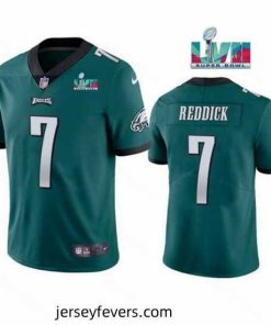 Toddler Philadelphia Eagles 7 Haason Reddick Green Super Bowl LVII Patch Vapor Untouchable Limited Stitched Jersey