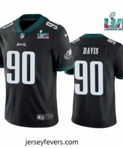 Toddler Philadelphia Eagles 90 Jordan Davis Black Super Bowl LVII Vapor Untouchable Limited Stitched Jersey