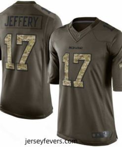 Mens Chicago Bears 17 Alshon Jeffery Nike Green Salute To Service Limited Jersey