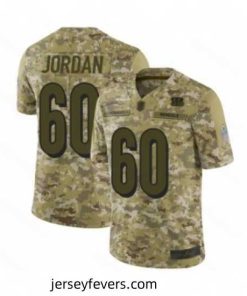 Mens Cincinnati Bengals 60 Michael Jordan Limited Camo 2018 Salute to Service Football Jersey